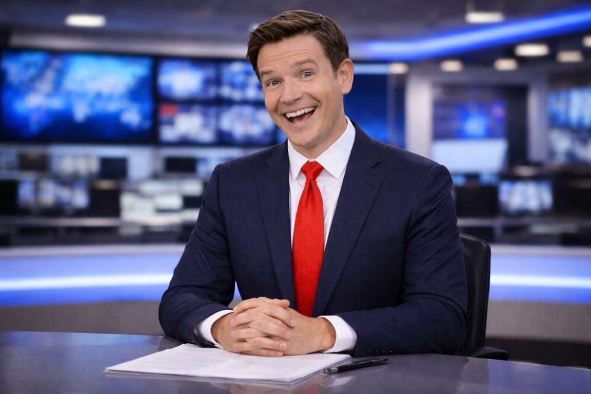 Happy Studio News Anchor