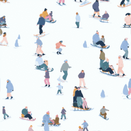 Sledding Snow Day GIF by Brzzy
