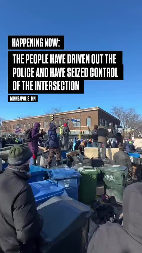 The people have driven out the police and have seized the intersection…