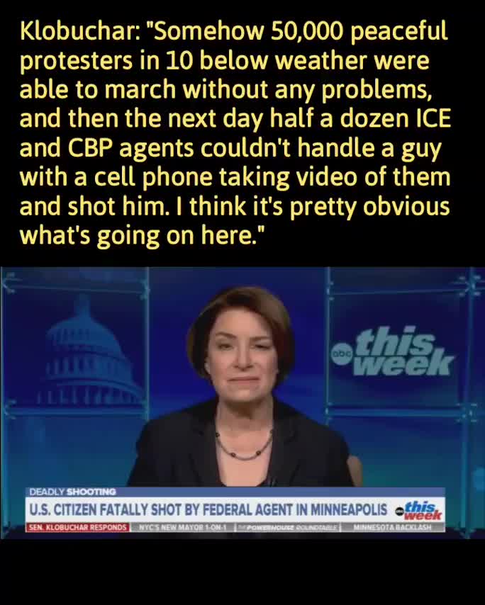 Klobuchar: “So I think it’s pretty obvious what’s going on here. And…