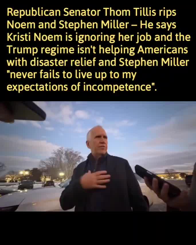 Republican Sen. Thom Tillis – Stephen Miller “Never Fails To Live Up…