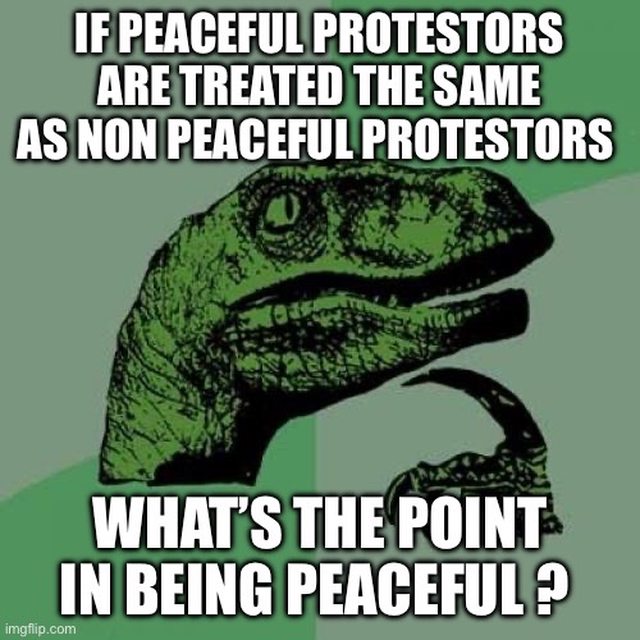 If they wanted folks peaceful, you figure they would be treated better…