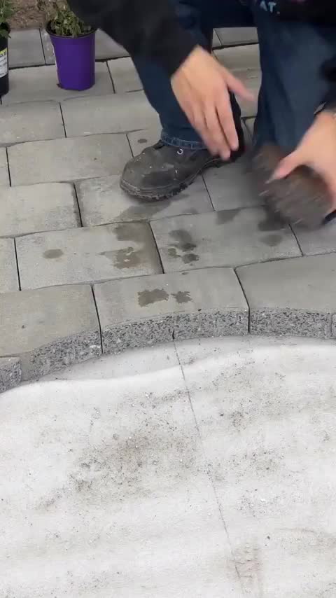 Custom pavers fitting together like a puzzle