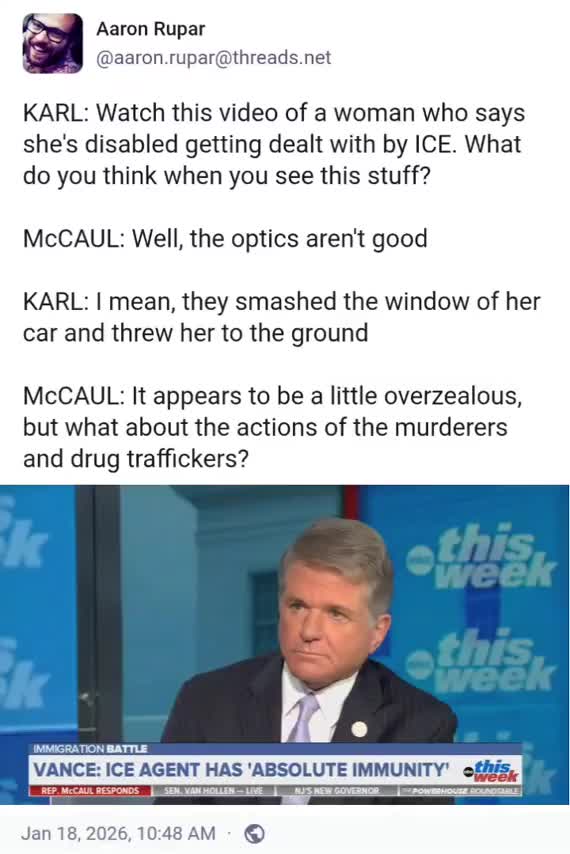 McCAUL: ICE Appears To Be A Little Overzealous, But Whataboutism Diarrhea Runs…