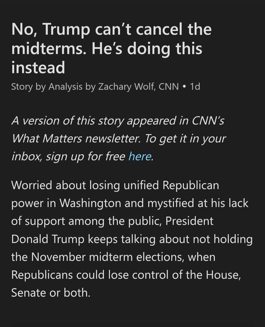 Trump fears losing power. As it ever was. Will do anything to retain it