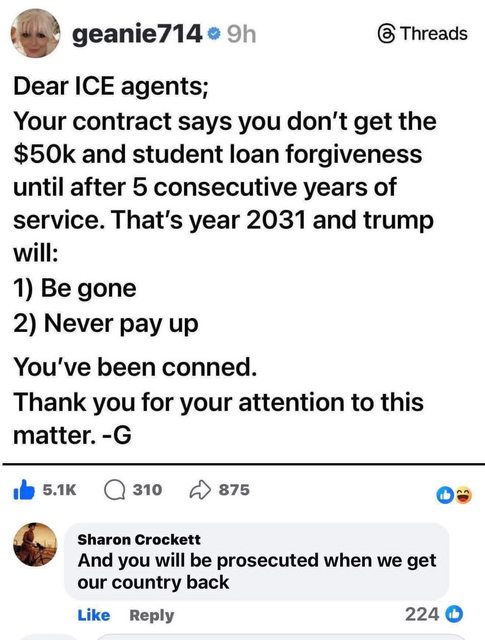Taking bets on how hard the next President tells these losers to kick rocks