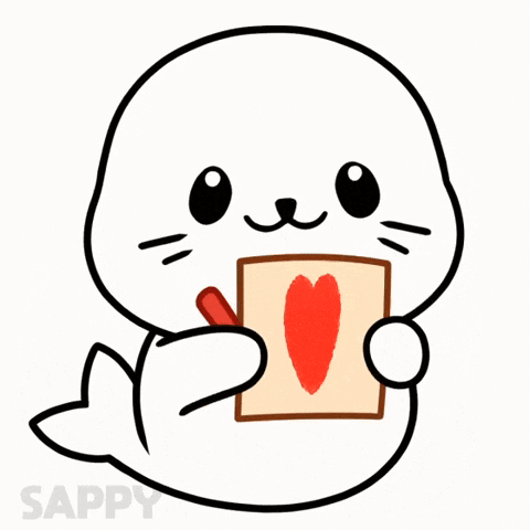 Love You Hearts GIF by Sappy Seals
