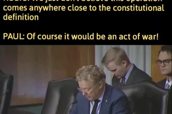 RAND PAUL: “Would that be considered an act of war? – RUBIO:…