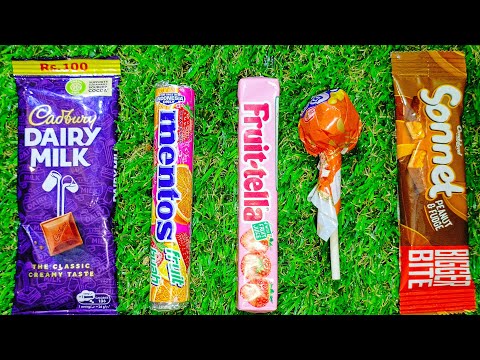 Satisfying Video ASMR unboxing candy chocolates and gems