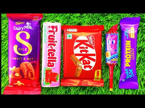 Satisfying Video Asmr Unboxing GIANT Sweets Chocolate and Rainbow Lollipops with Cutting Candy Asmr