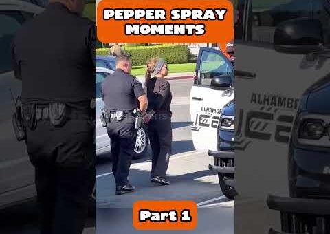 Pepper spray moments #instantkarma #karen #karma #pepperspray