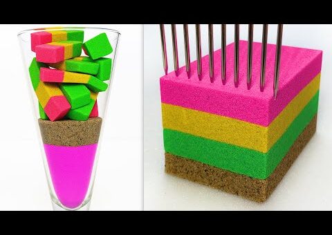 Very Satisfying and Relaxing Compilation 345 Kinetic Sand ASMR