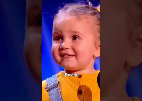 Toddler says “maybe” to judges and means it 😎 #shorts #viral #funnykids #BGT