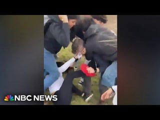 MAGA Adult Male assaults Texas High School students protesting ICE