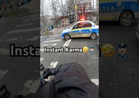 INSTANT KARMA🤣👮🏻‍♂️ #police #ktm #motovlog #shorts #bikelife #supermoto #shortvideo #short #fail