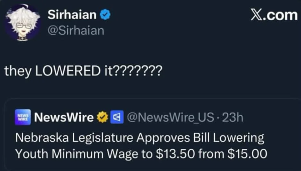 LOWERED!?! WTF NEBRASKA!