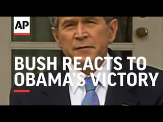 President Bush reacts to Obama’s victory in 2008 election