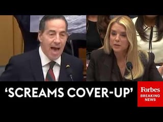 Rep. Jamie Raskin completely eviscerates Pam Bondi: “This screams cover up!”