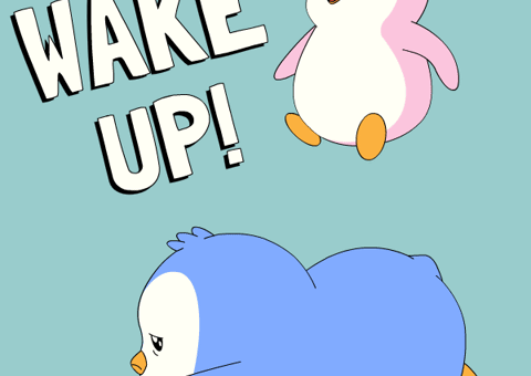 Good Morning Hello GIF by Pudgy Penguins