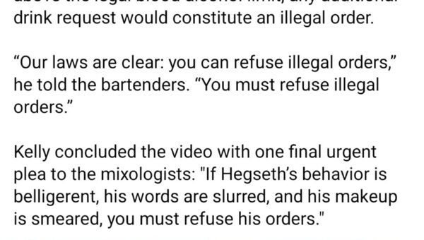 This would scare him sober