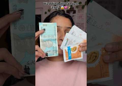 Wedding glow just ₹50/- 😱💗 #shortvideo #viral #skincare #viralvideo #shorts #wedding #glowup #fyp