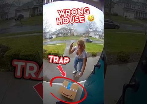 Snowbunny Porch Pirate gets INSTANT KARMA… she chose the wrong house!