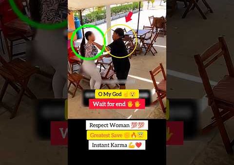 Respect Women 💯🤯 Greatest Save 💪😇 Instant Karma✊❤️ #shorts #viral #viralvideo #viralshorts #trending