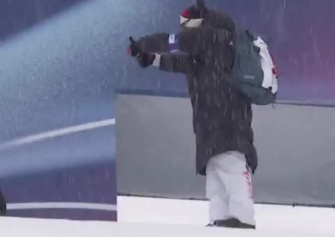 What could go wrong, not watching your step at the top of an icy slope?
