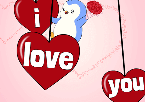 I Love You Heart GIF by Pudgy Penguins