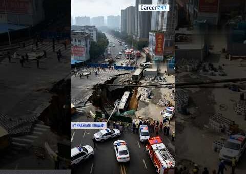 Viral Video of China’s Massive Sinkhole shocks the World #China #Xijinping #News