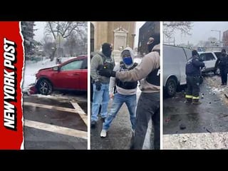 Newark Residents Confront ICE Following Multi-Car Crash Caused During Pursuit