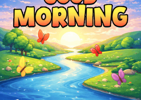 Good Morning Sun GIF by Lucas and Friends by RV AppStudios