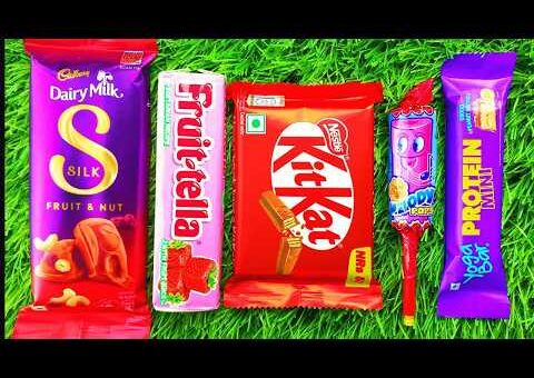 Satisfying Video Asmr Unboxing GIANT Sweets Chocolate and Rainbow Lollipops with Cutting Candy Asmr