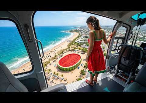 Which Pool Would You Jump Into From a Helicopter? | Oddly Satisfying AI ASMR