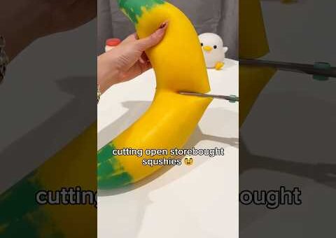 which one is your fav? 🙈 cutting storebought squishies #asmr #squishy #unboxing #satisfying #fail