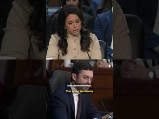Intel chief Tulsi Gabbard says to Jon Ossoff in an exchange that it’s not her…