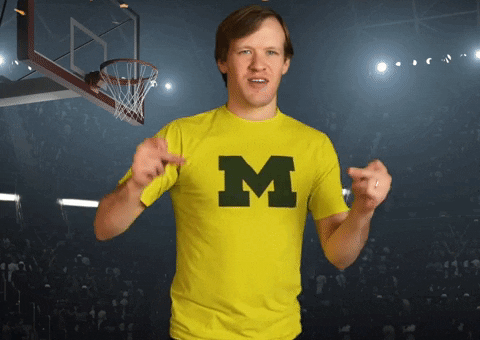 Go Blue College Basketball GIF by Basketball Madness
