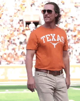 Matthew Mcconaughey Horns Up GIF by Texas Longhorns