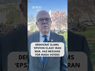 Democrat Slams ‘Epstein Class’ Iran War, Has Message for MAGA Voters