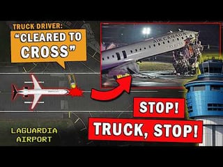 RADIO AUDIO of Air Canada Plane Crash with Fire Truck at LaGuardia