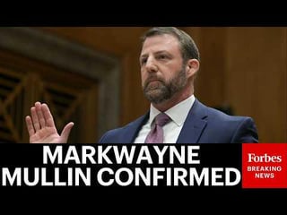 Markwayne Mullin confirmed by U.S Senate vote 54-45, to be the next U.S Secretary of…