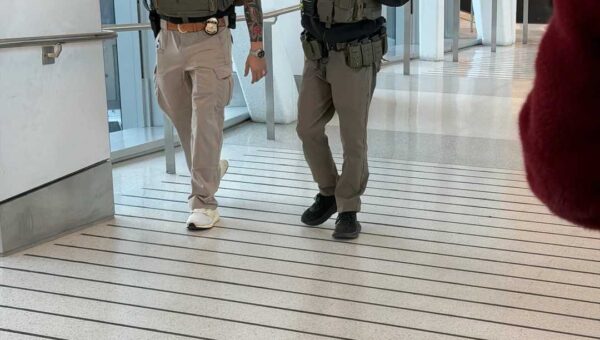 Teenage-looking ICE agents walking around LaGuardia Airport