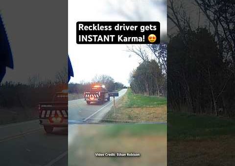 Reckless Driver Gets INSTANT Karma! #dashcam #instantkarma