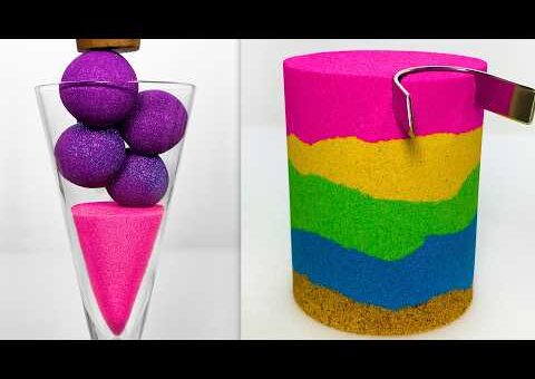 Very Satisfying and Relaxing Compilation 354 Kinetic Sand ASMR