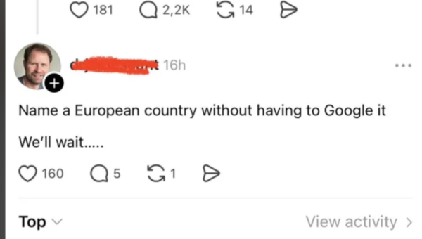 Type shit Americans will say