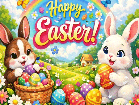Easter Eggs Bunny GIF by MockoFun
