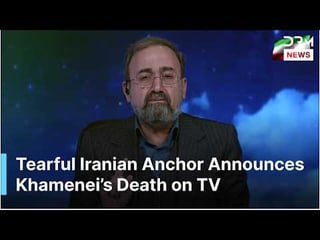 Iran State TV Anchor Cries Announcing Ayatollah Khamenei Killed in US-Israel Strikes