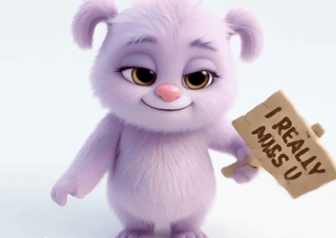 Blushing Miss You GIF by The Fuzzlets