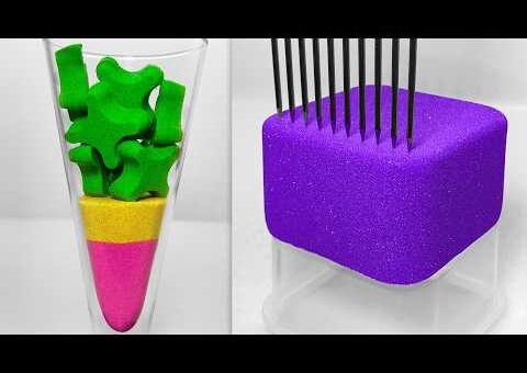 Very Satisfying and Relaxing Compilation 351 Kinetic Sand ASMR