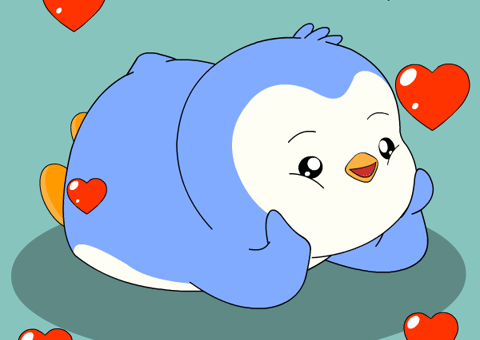 In Love Hearts GIF by Pudgy Penguins